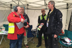 steve-interviewing-with-hands-full.jpg - Live Broadcasting for Red Kite Radio