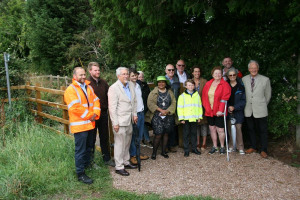 Opening Ceremony at Church Road, Tilston, Malpas, Cheshire at the gateway to the new footpath