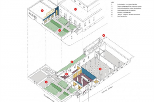 clapton-commons-make-london-spacehive-axo-with-key.jpg - The Common Rooms for Clapton
