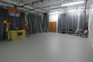 soundproofing-drapes-in-the-big-space.jpg - A vibrant new community space in Hackney