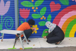 Mural Painting at Hartington Courts, PR1 8PP
