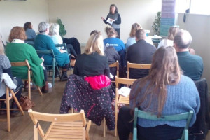 Green networkers meeting at Treflach Farm