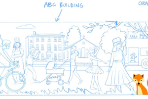 Mural on St Joseph's Ave, back of ABCD, 