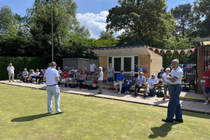 VE Day cabin opening at Stafford road bowls club