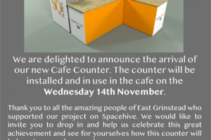 Our new counter has arrived at Quarry Café, East Grinstead