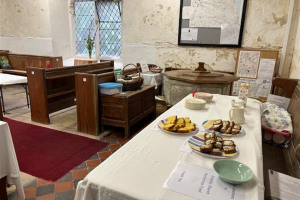 Coffee , cake & conversation in a warm space at All Saints Church, Goulceby