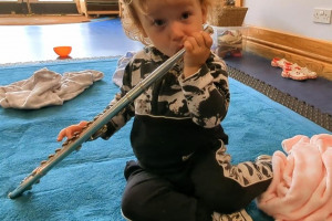 play-flute-look-at-camera-kate-mb.jpg - Create music play space North Shields