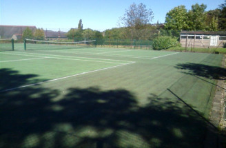 Resurfacing local tennis courts