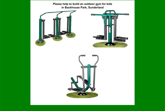 Outdoor gym for kids in Backhouse Park