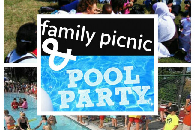 Family picnic and pool party