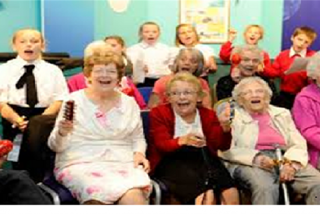 Mixed notes intergenerational choir