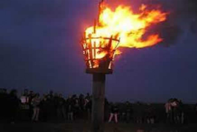 A Beacon is lit in Ashton Hayes