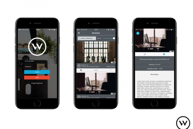WorkClub - network of hybrid workspaces 