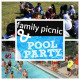 Family picnic and pool party