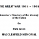 53 lost names for Macclesfield Cenotaph