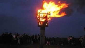 A Beacon is lit in Ashton Hayes