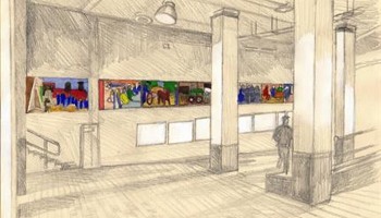 Wildlife Mural at Poplar DLR Station 